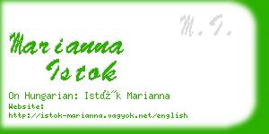 marianna istok business card