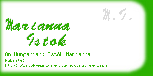 marianna istok business card